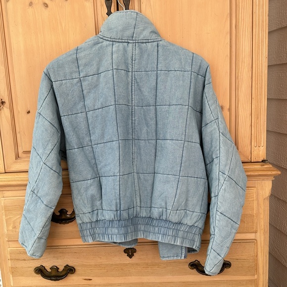 NWT Entro quilted Chambray Blue Jacket - small - Picture 3 of 5
